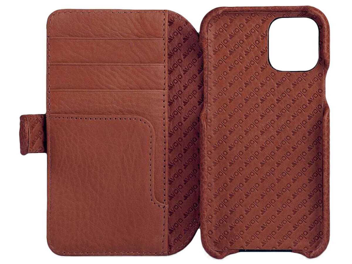 Vaja Wallet Agenda Case Cognac - iPhone 11 Hoesje Leer