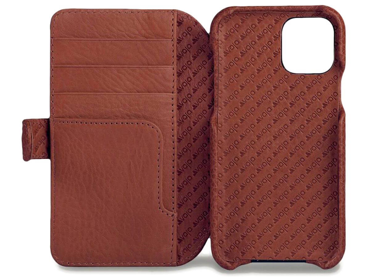 Vaja Wallet Agenda Case Cognac - iPhone 11 Pro Hoesje Leer