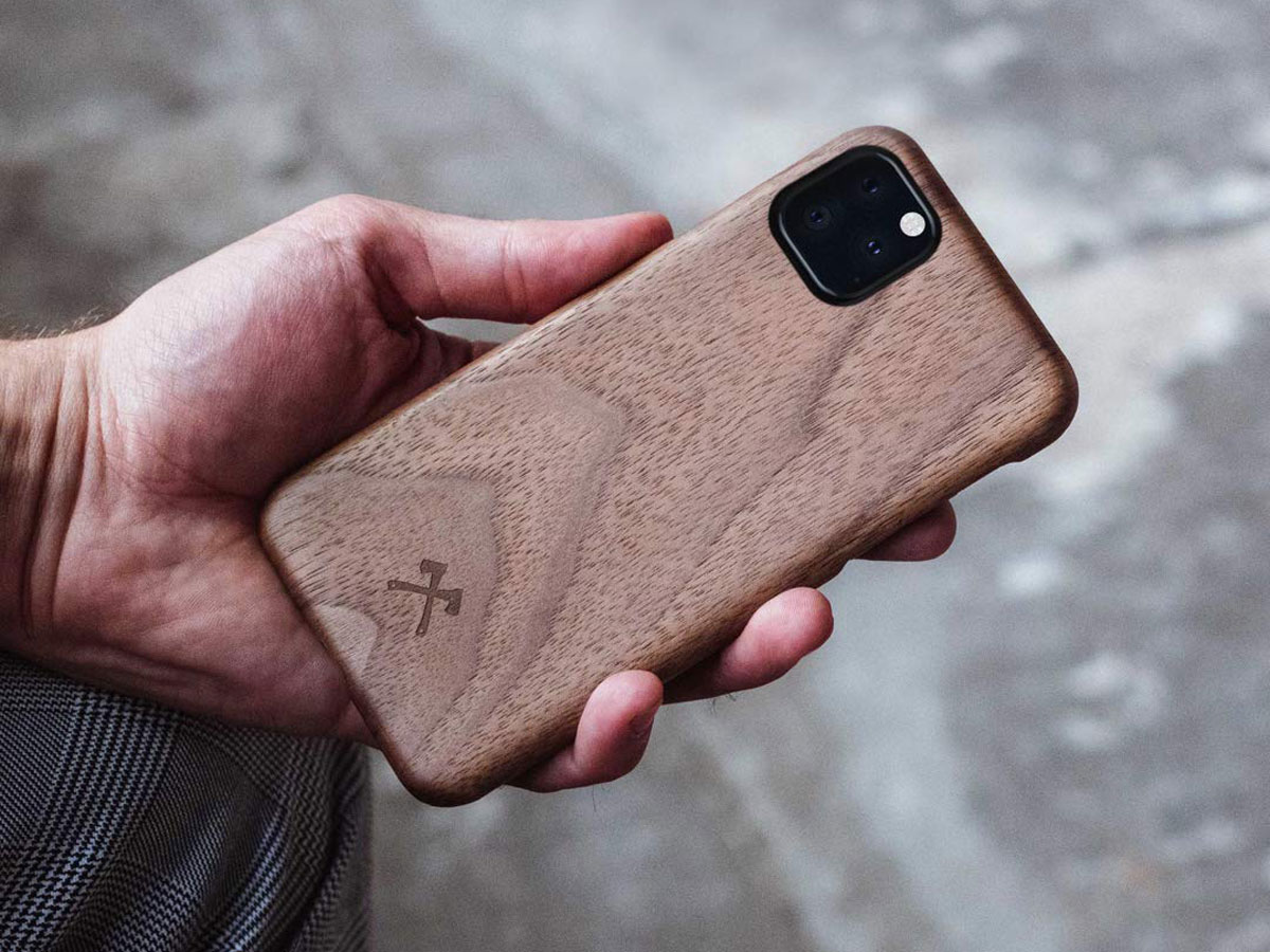 Piket Attent krullen Woodcessories Case Slim iPhone 11 Pro Max Hoesje Hout