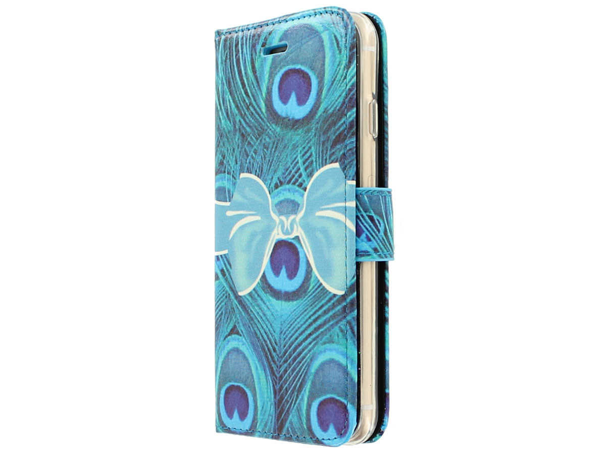 Peacock Bookcase Flipcase - iPhone SE / 8 / 7 hoesje