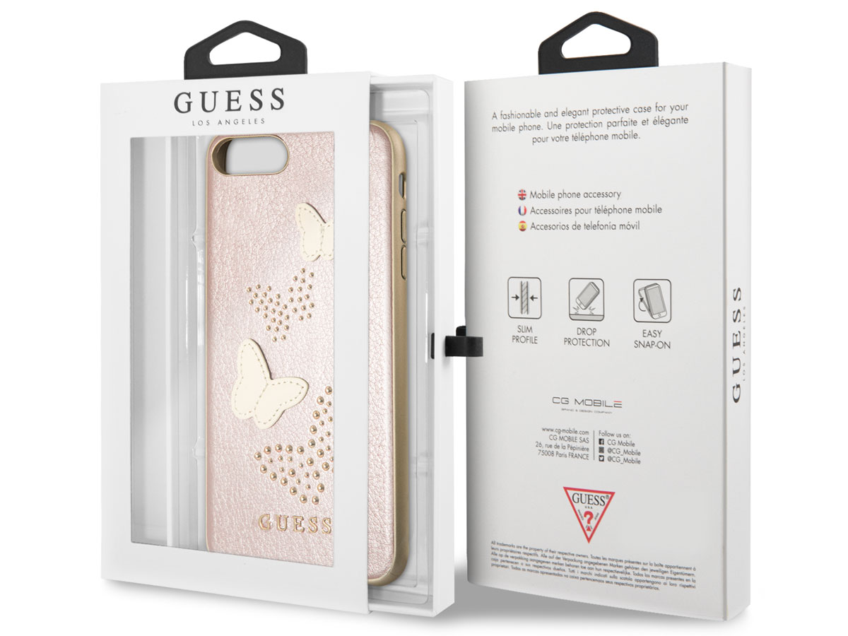 Guess Butterfly Studs Case - iPhone 8+/7+/6s+ hoesje