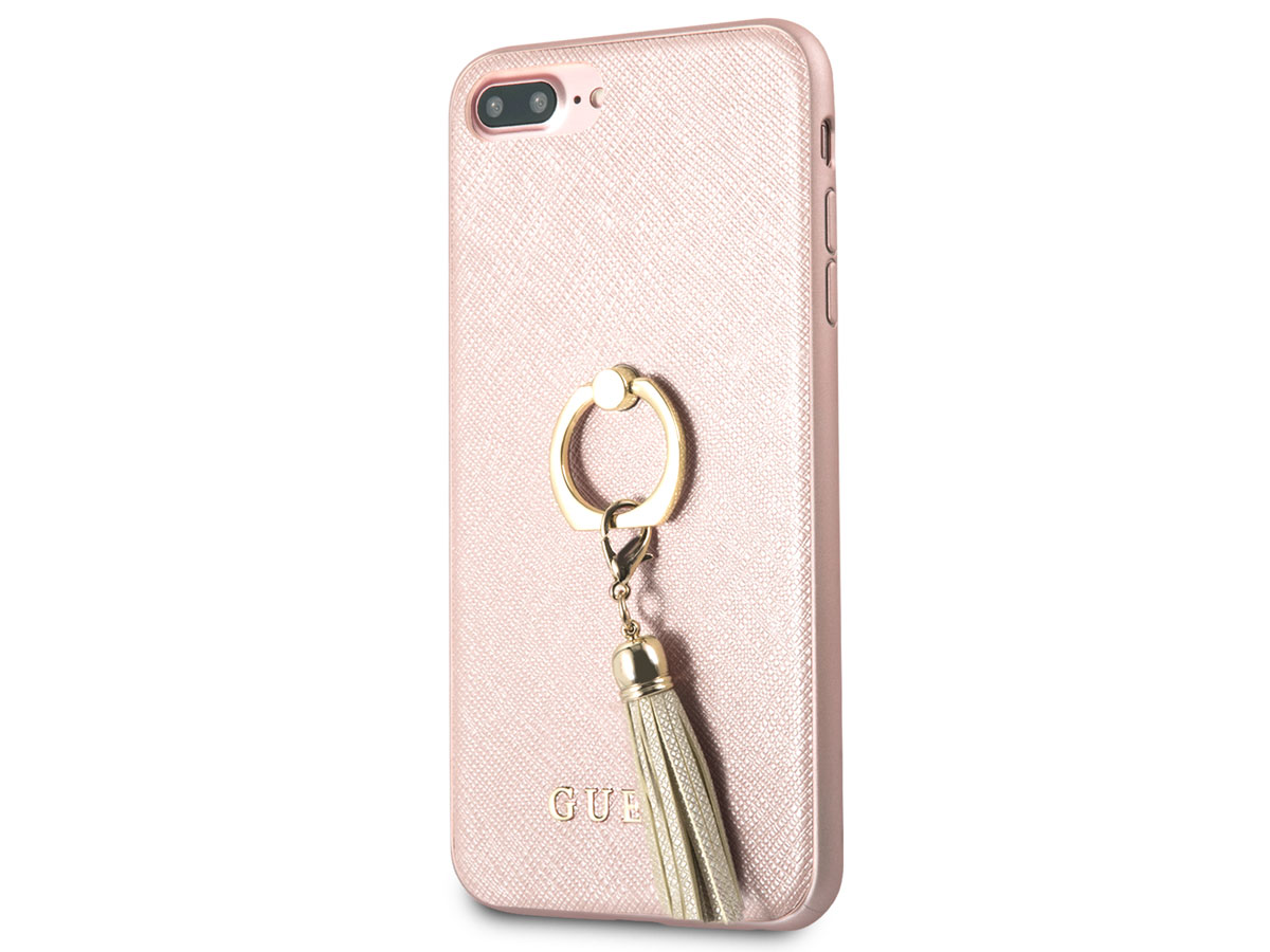 Guess Tassel iRing Case Rosé - iPhone 8+/7+/6+ hoesje