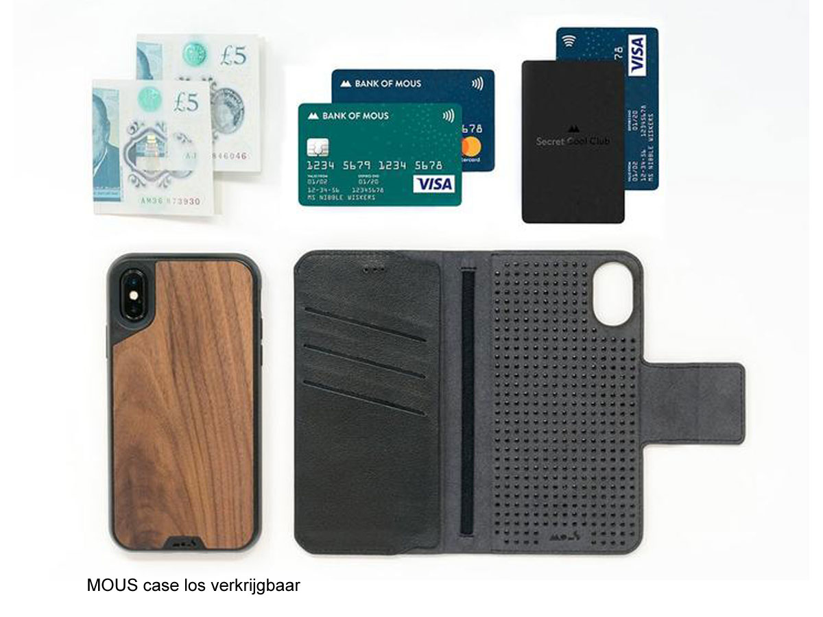 Mous Flip Wallet - Bookcase Add-on voor iPhone X/Xs Mous Cases