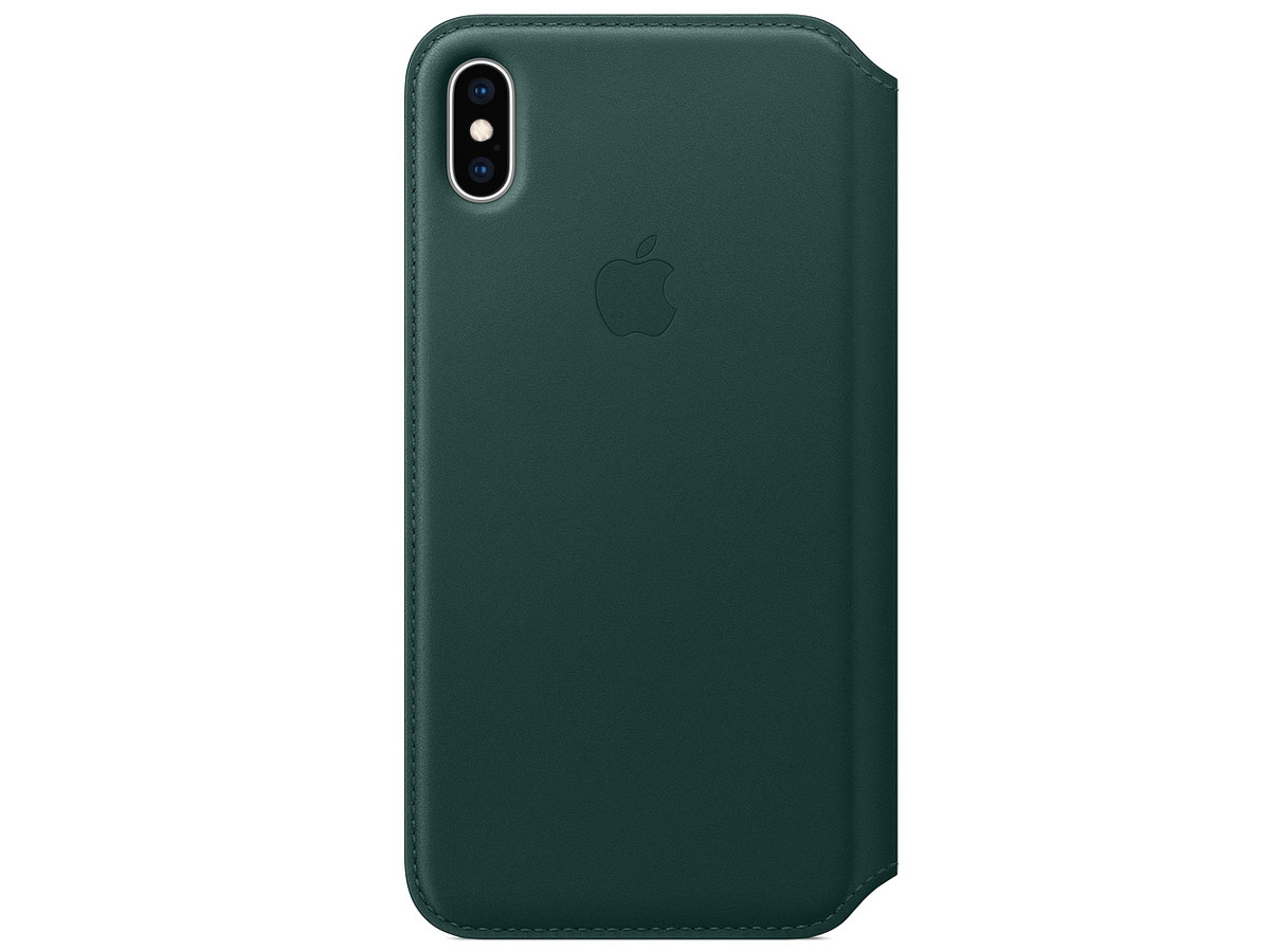 Alert Bek De lucht Apple Leather Folio Case Forest Green iPhone Xs Max