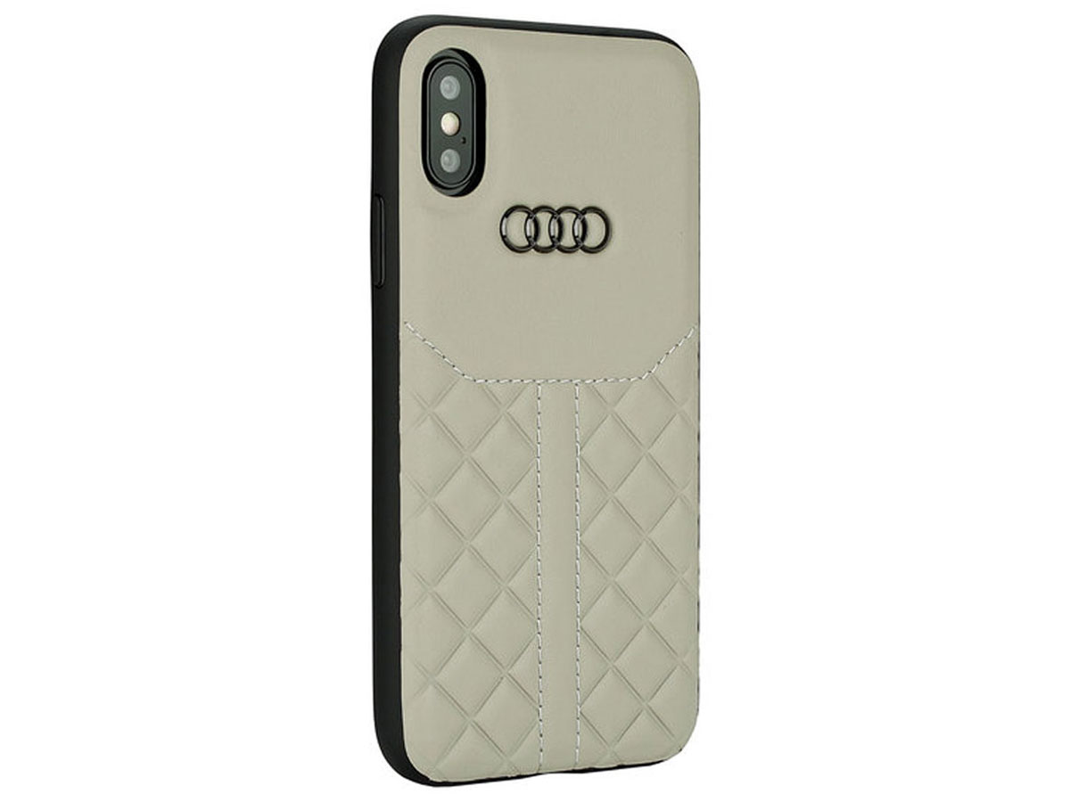 Schuldig geestelijke gezondheid telex Audi Q8 Series Case Beige Leer | iPhone Xs Max hoesje