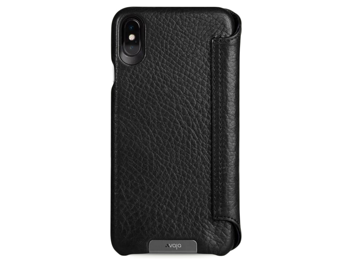 Vaja Wallet Agenda Case Zwart - iPhone Xs Max Hoesje Leer