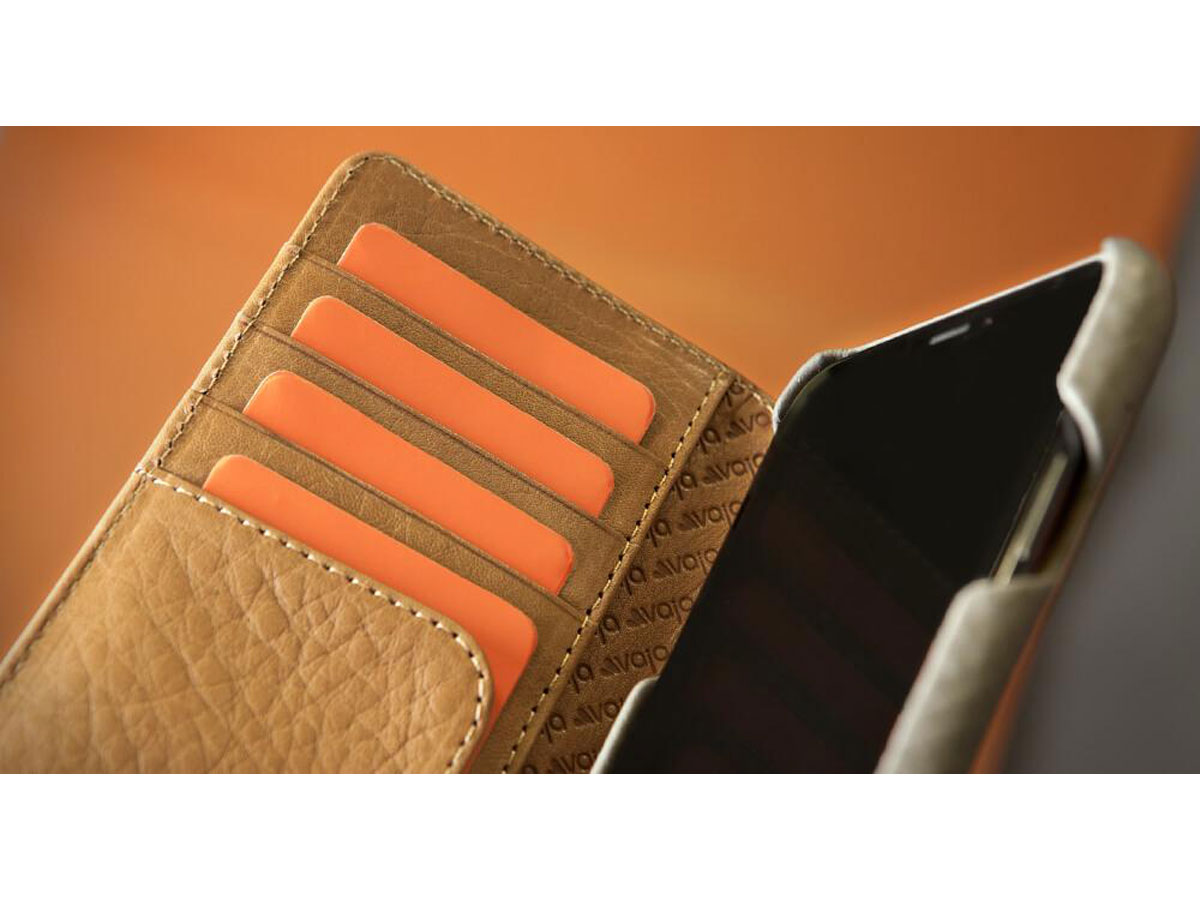 Vaja Wallet Agenda Case Zwart - iPhone Xs Max Hoesje Leer