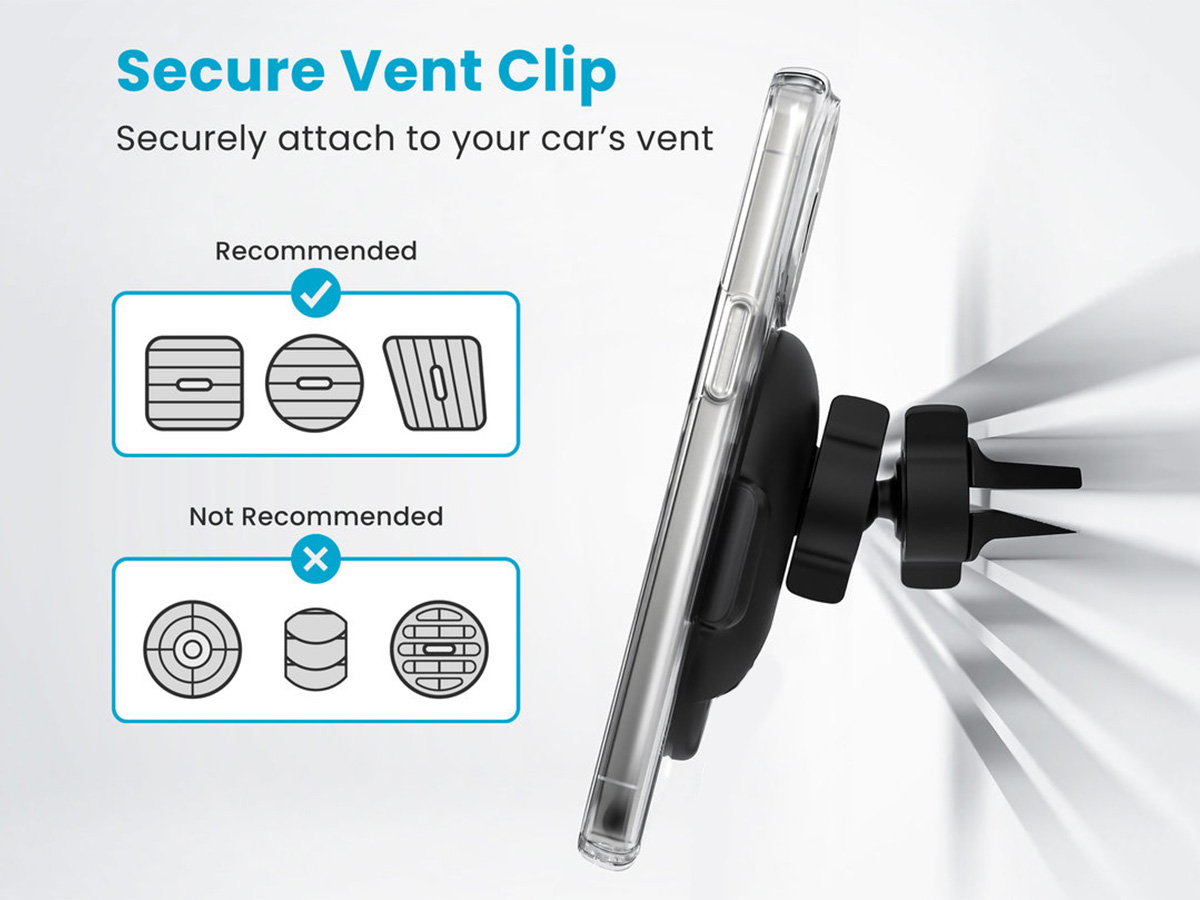 Speck ClickLock Car Vent Mount - Autohouder Qi2 MagSafe Compatible 