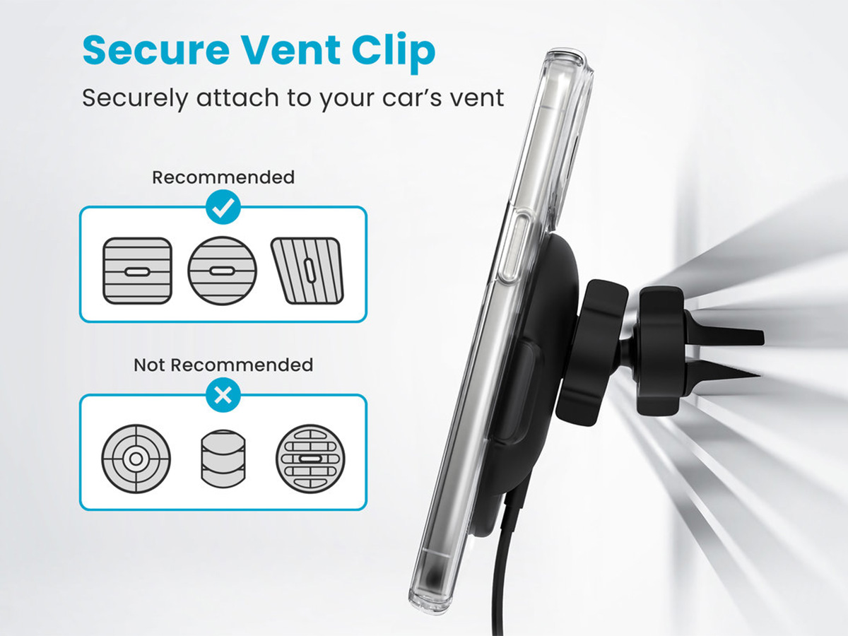 Speck ClickLock Charging Car Vent Mount - Autohouder Qi2 MagSafe Compatible