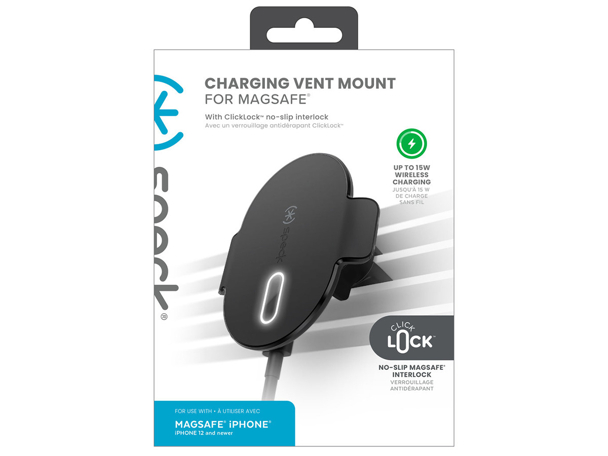 Speck ClickLock Charging Car Vent Mount - Autohouder Qi2 MagSafe Compatible