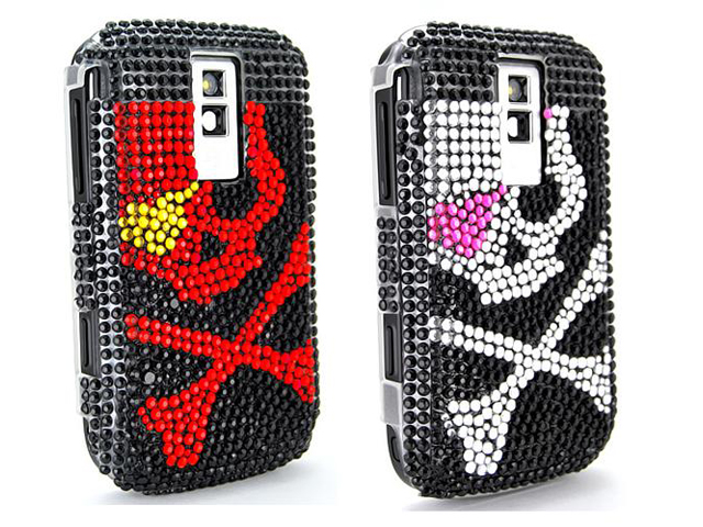 Love Skull Diamond Case voor Blackberry Bold 9000