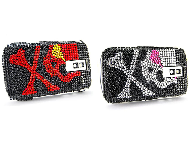 Love Skull Diamond Case voor Blackberry Bold 9000