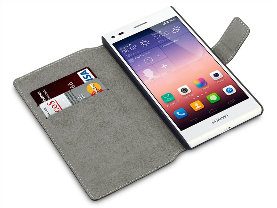 Museum Aas Commotie Covert UltraSlim Book Case - Hoesje voor Huawei Ascend P7 Mini