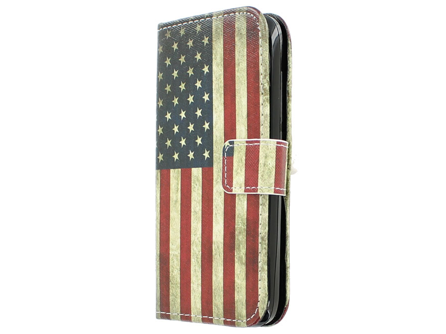 Beraadslagen Kenia verkiezing Vintage USA Flag Book Case Hoesje voor Huawei Ascend Y550