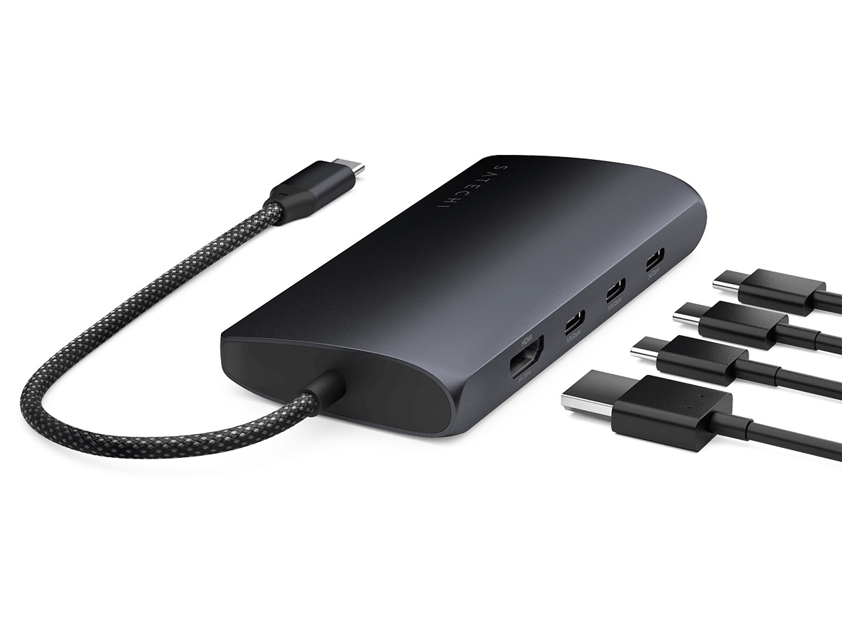 Satechi USB-C Multi-Port Hub V3 Midnight Black - USB 8K HDMI Ethernet SD 4.0