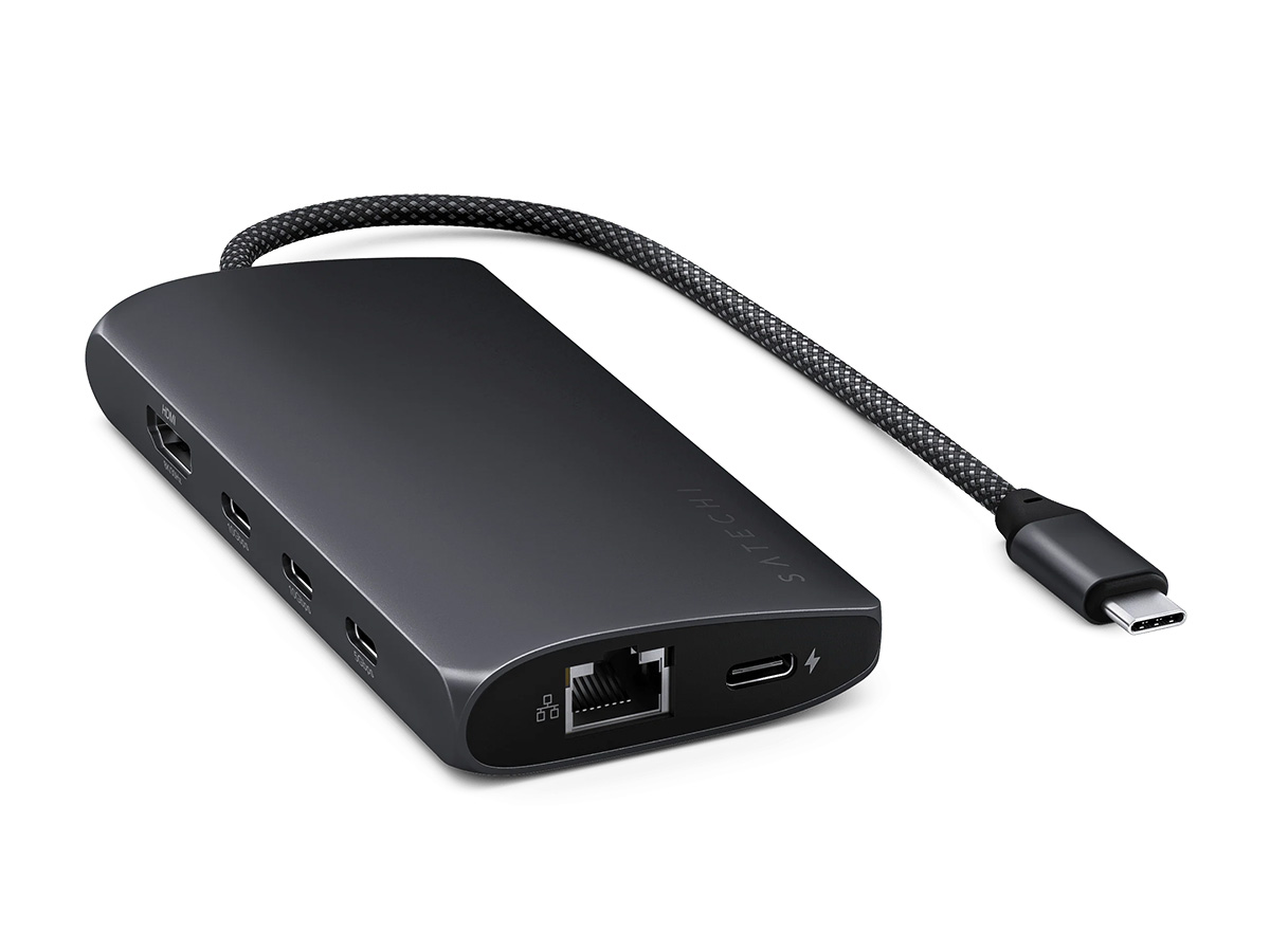 Satechi USB-C Multi-Port Hub V3 Midnight Black - USB 8K HDMI Ethernet SD 4.0