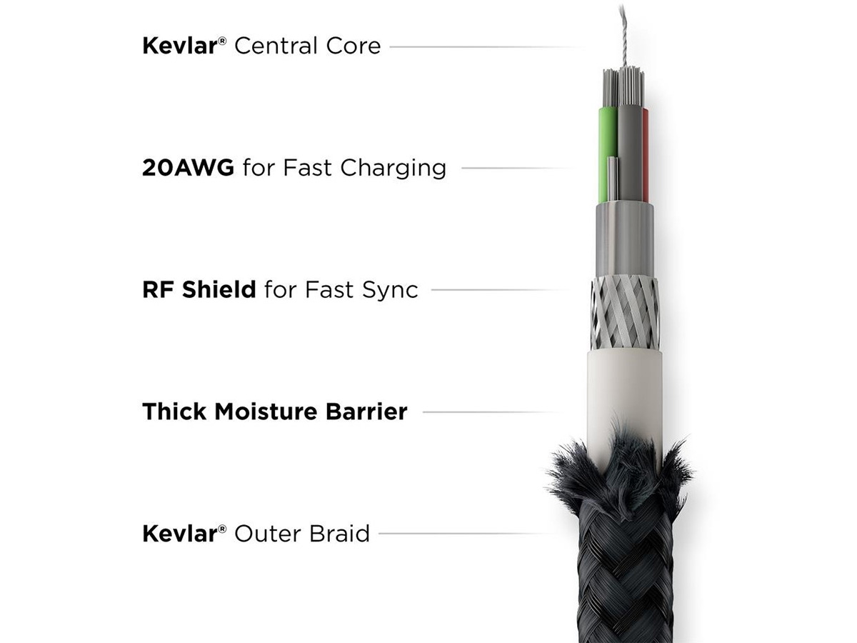 Nomad Kevlar Cable Lightning USB-A Kabel 12W - 300cm