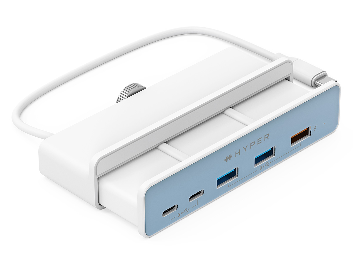 Hyper 5-in-1 USB-C Clamp Hub Adapter voor 24