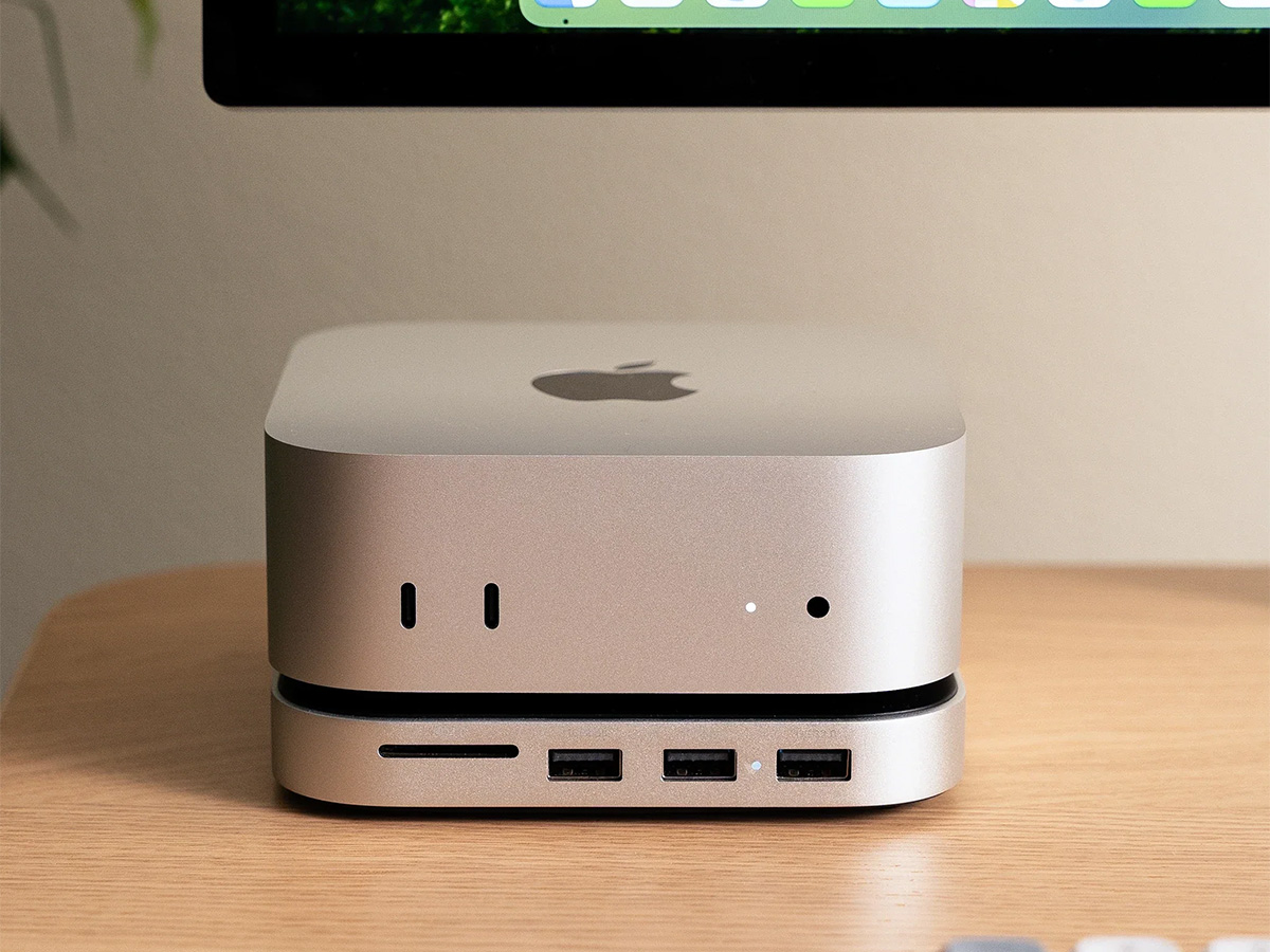 Satechi Aluminium Mac Mini (M4) Stand & USB-C Hub met SSD bay