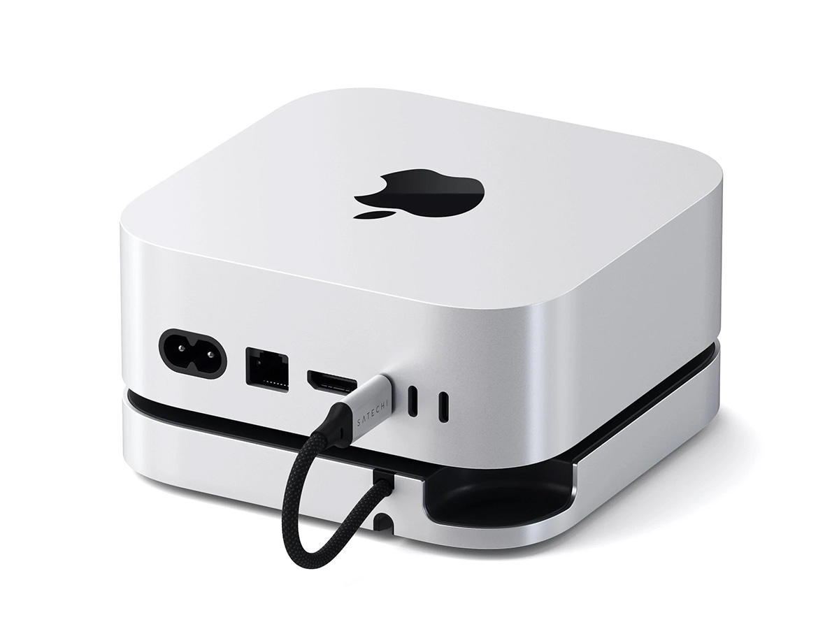 Satechi Aluminium Mac Mini (M4) Stand & USB-C Hub met SSD bay