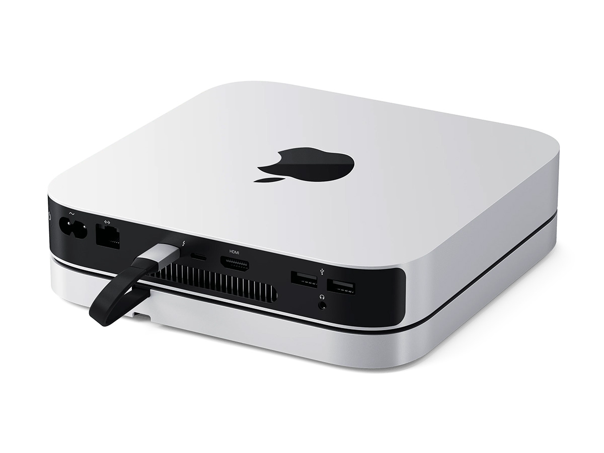 Satechi Aluminium Mac Mini/Mac Studio Stand & USB-C Hub met SSD bay - Zilver