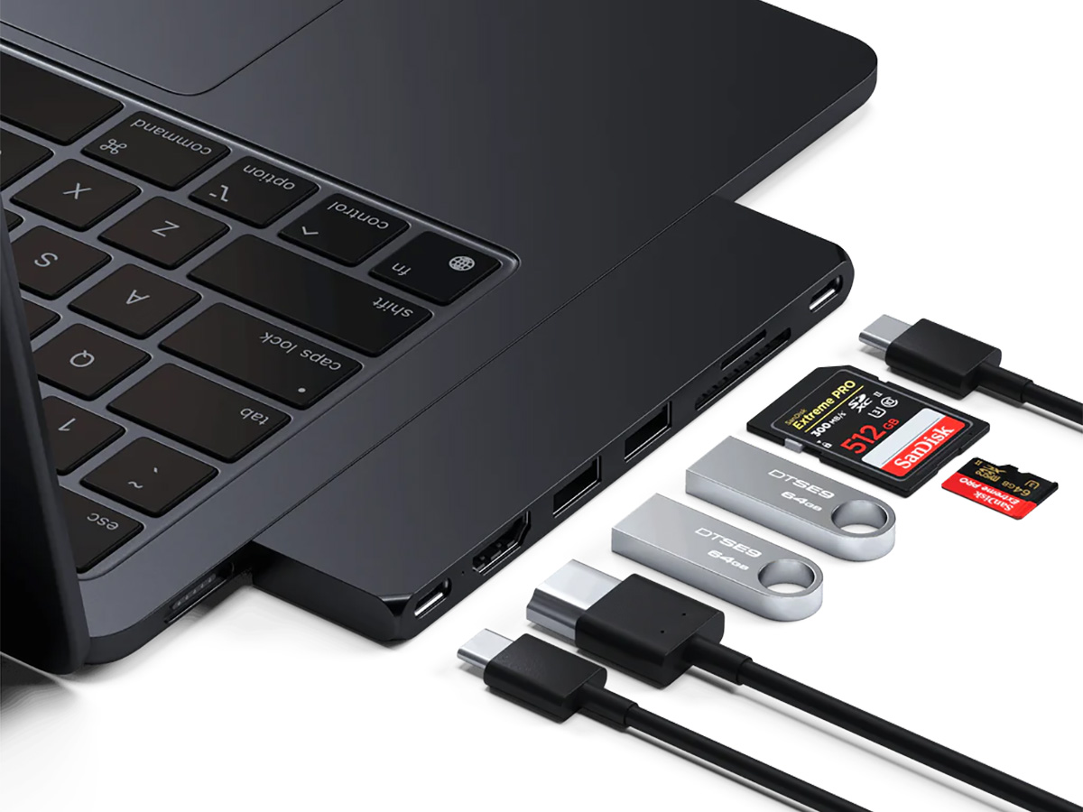 Satechi USB-C Pro Hub Slim voor MacBook - Midnight