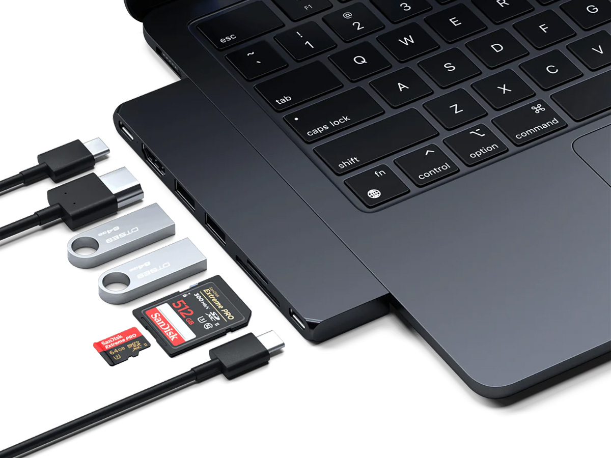 Satechi USB-C Pro Hub Slim voor MacBook - Midnight