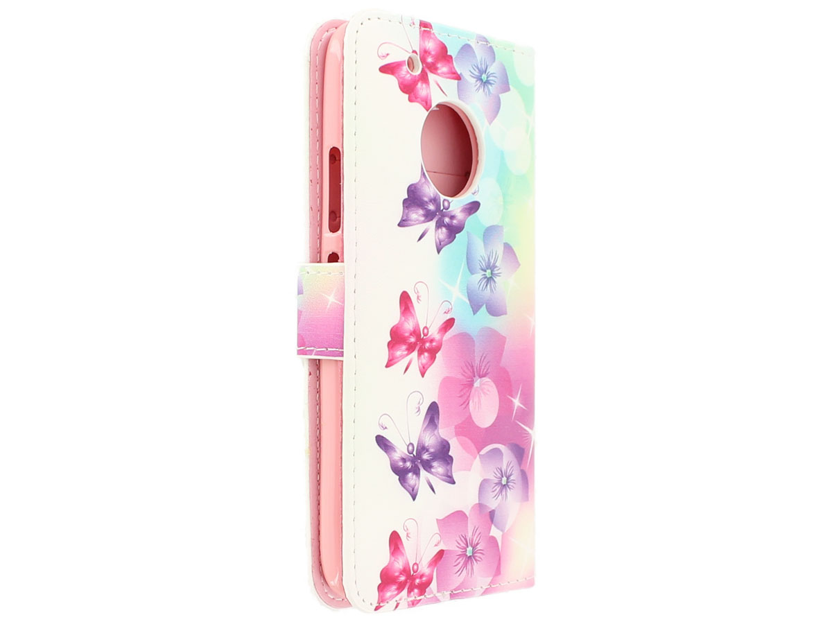 Butterflies Bookcase Wallet - Motorola Moto G5 hoesje