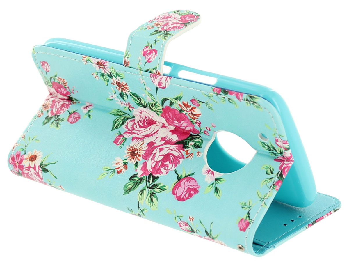 Flower Bookcase Wallet - Motorola Moto G5 hoesje