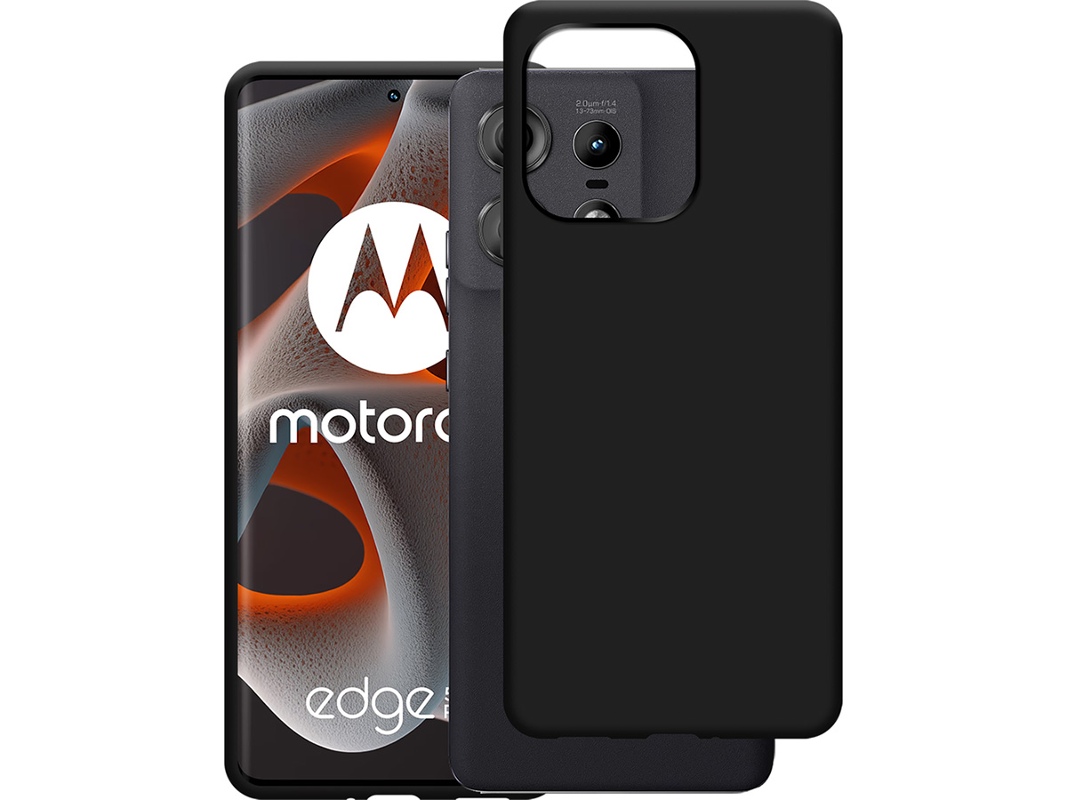 Just in Case TPU Case Zwart - Motorola Edge 50 Pro hoesje