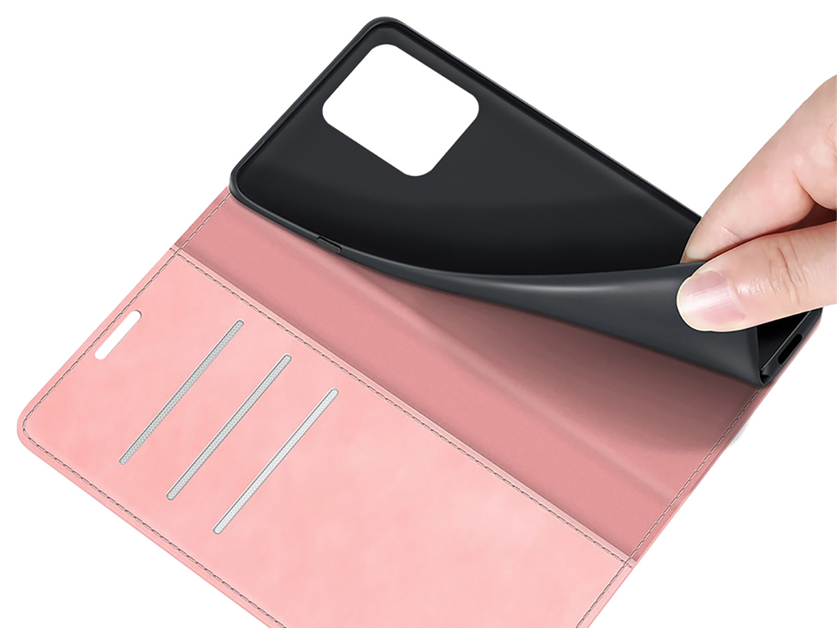 Just in Case Slim Wallet Case Roze - Motorola Moto E13 4G hoesje