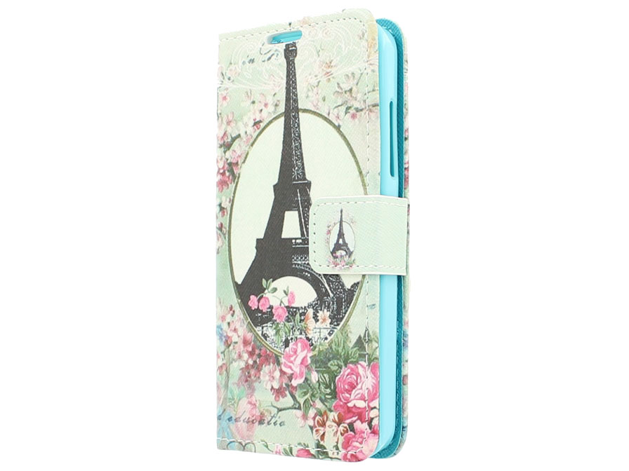 Retro Paris Wallet Case - Nokia Lumia 630/635 hoesje