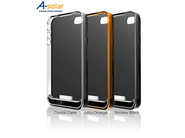 Haringen Bestaan Museum A-Solar Slim Pack 1500mAh Accu Case voor iPhone 4/4S