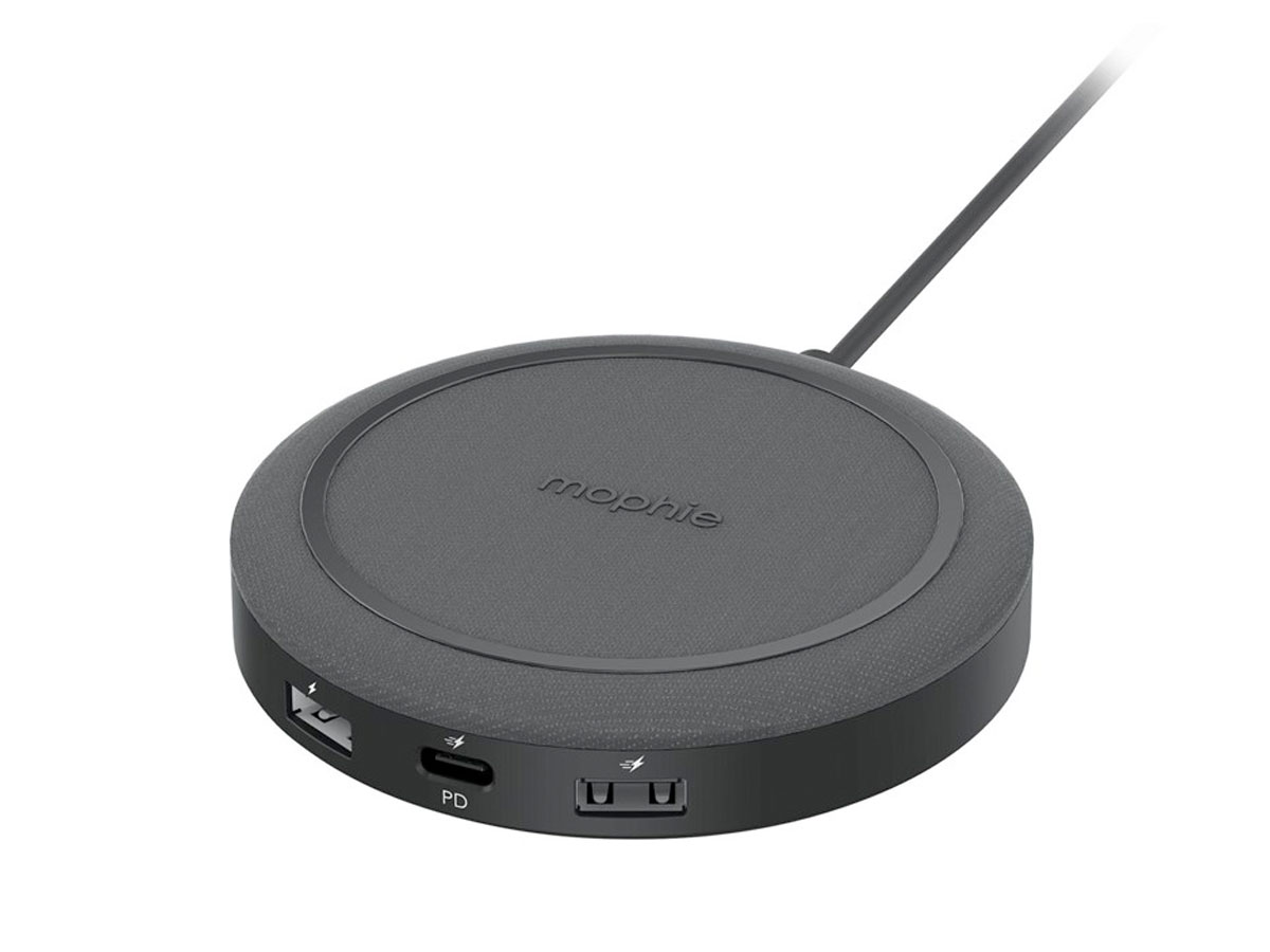 Serena Reductor Effectief Mophie Wireless Charging Hub Draadloze Oplader met USB