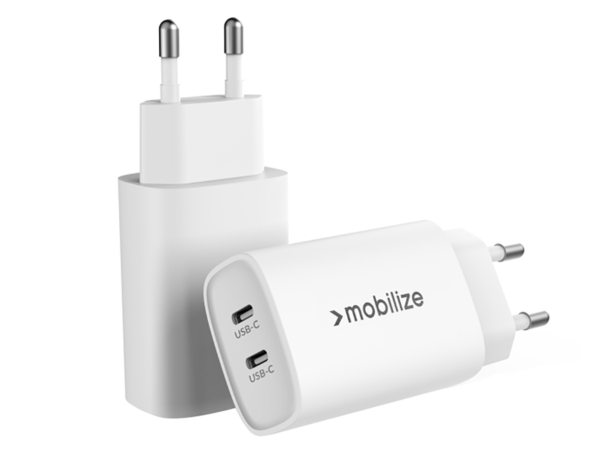 Mobilize 45W GaN Wall Charger Oplader met 2 x USB-C - Wit