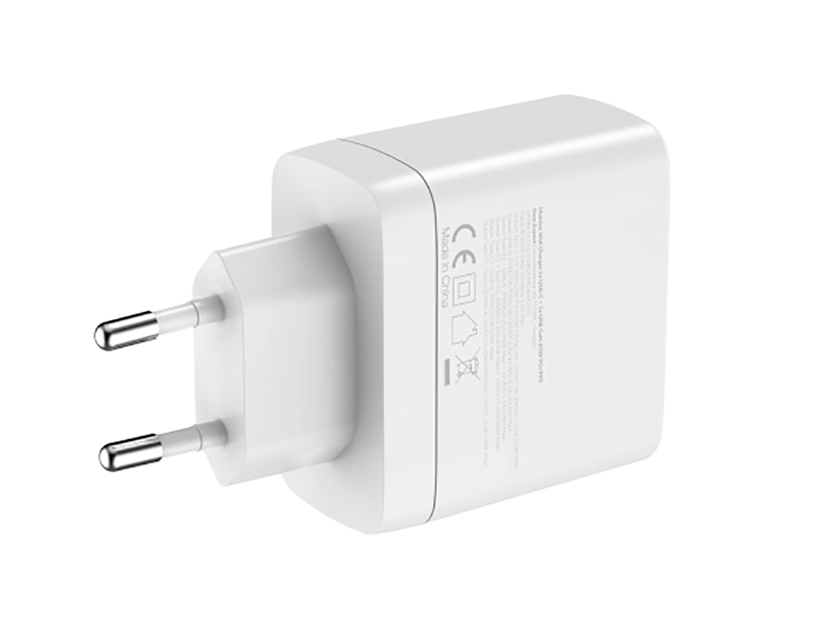 Mobilize 65W GaN Wall Charger Oplader met 2 x USB-C en USB-A - Wit