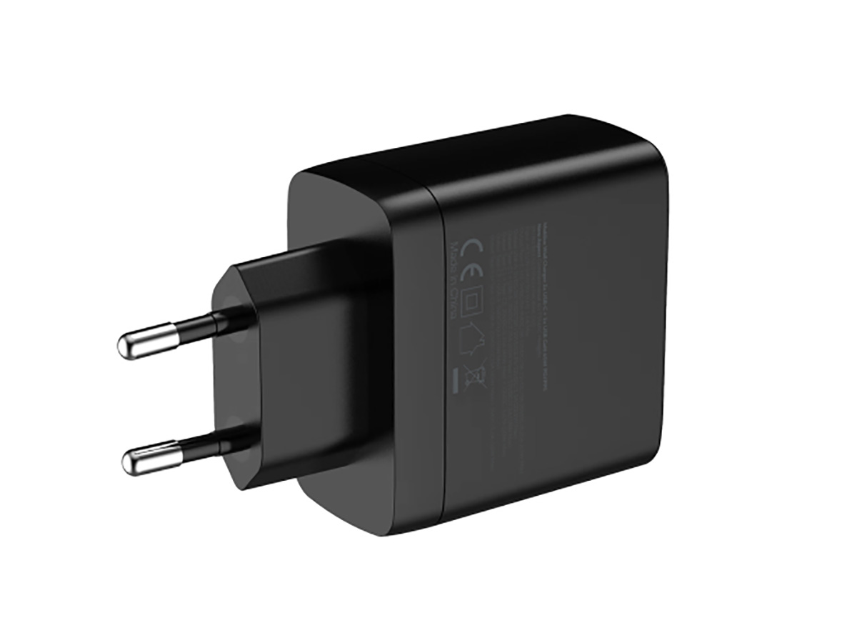 Mobilize 65W GaN Wall Charger Oplader met 2 x USB-C en USB-A - Zwart