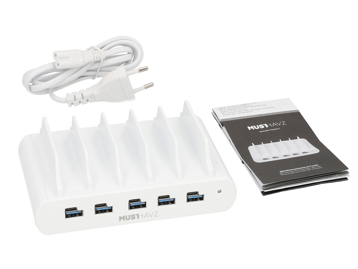 Musthavz Family Charging Station GaN 150W - Oplader voor 5 Devices