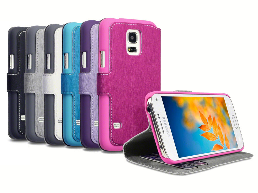 Haarzelf Afwezigheid Fotoelektrisch Covert UltraSlim Book Case - Hoesje voor Samsung Galaxy S5 Mini