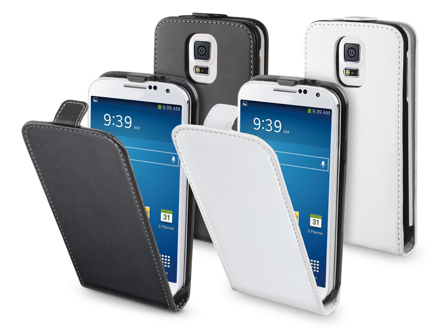 Schuur Knorrig sticker Muvit Slim Elegant Leather Case - Hoesje voor Samsung Galaxy S5 Mini