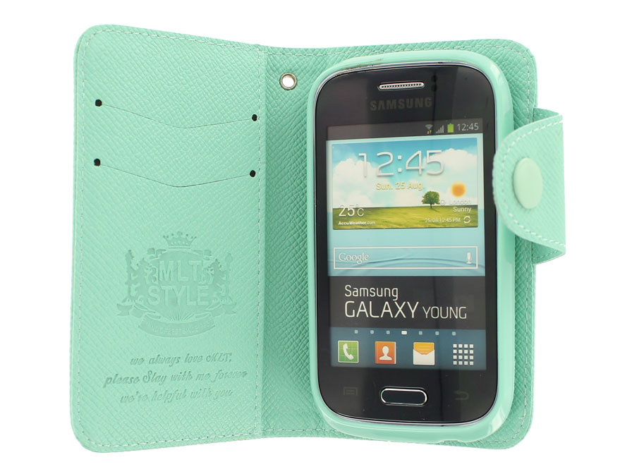 Minty Sideflip Case - Hoesje voor Samsung Galaxy Young (S6310)