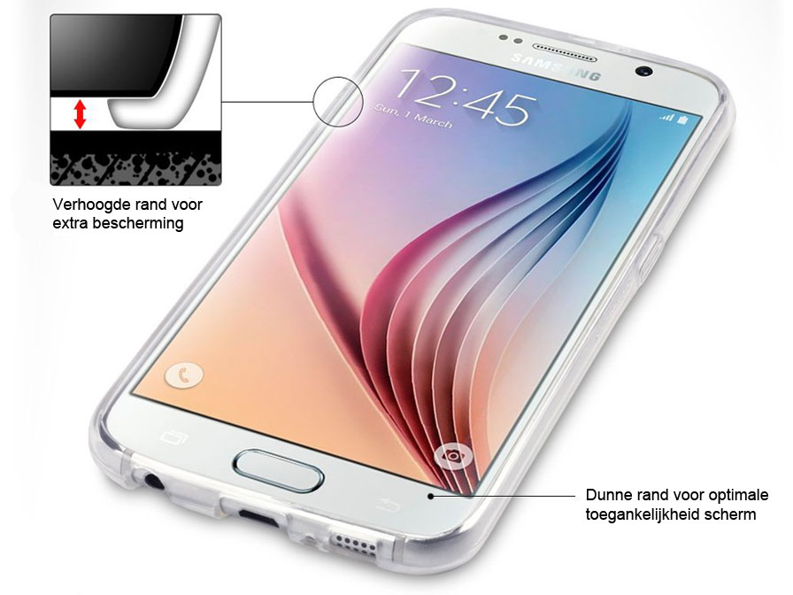 hoofdstad wakker worden gallon TPU Crystal Case - Doorzichtig hoesje voor Samsung Galaxy S6