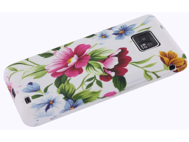 Matroos Disco Rentmeester Elegant Flowers TPU Case Hoesje Samsung Galaxy S2