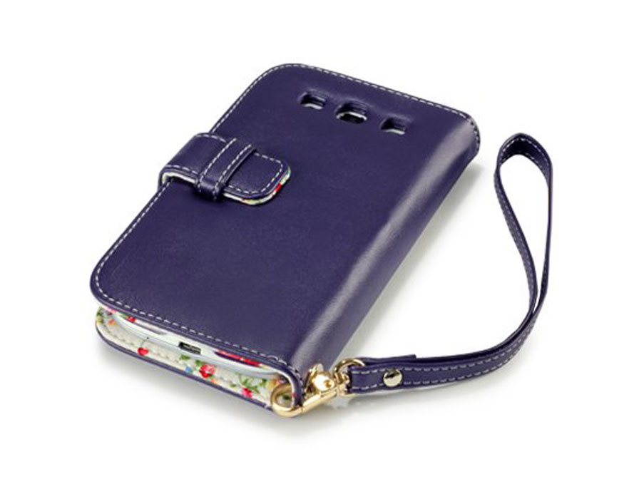 CaseBoutique Flower Wallet Case - Samsung (Neo) hoesje