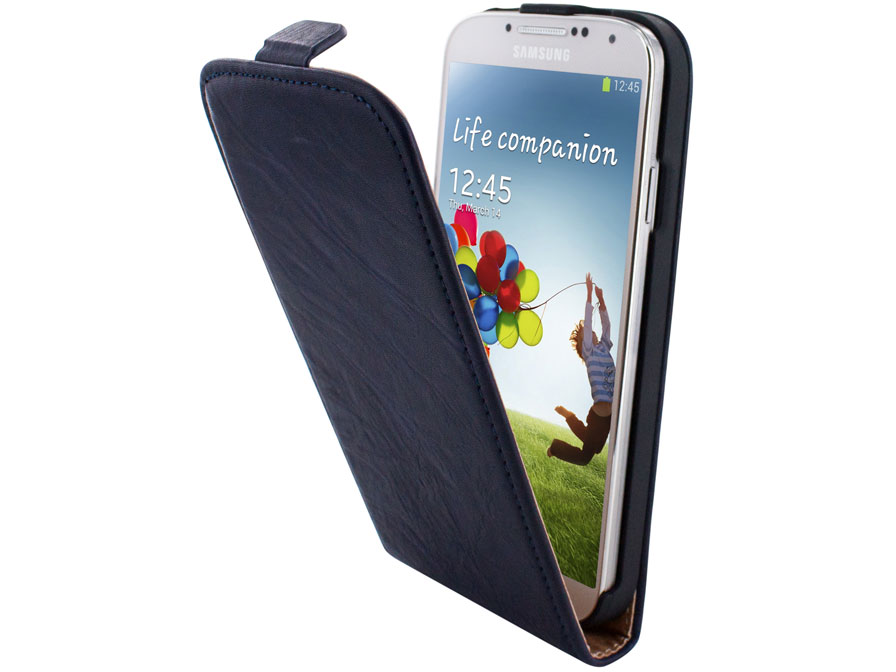 vertrekken Klik Zich verzetten tegen Mobiparts Vintage Leren Flip Case voor Samsung Galaxy S4