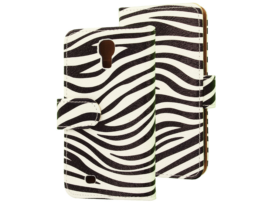 Zebra Book Case Hoesje voor Samsung Galaxy S4