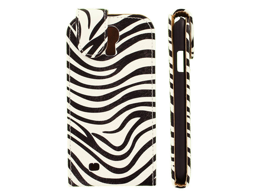 Zebra Flip Case Hoesje voor Samsung Galaxy S4