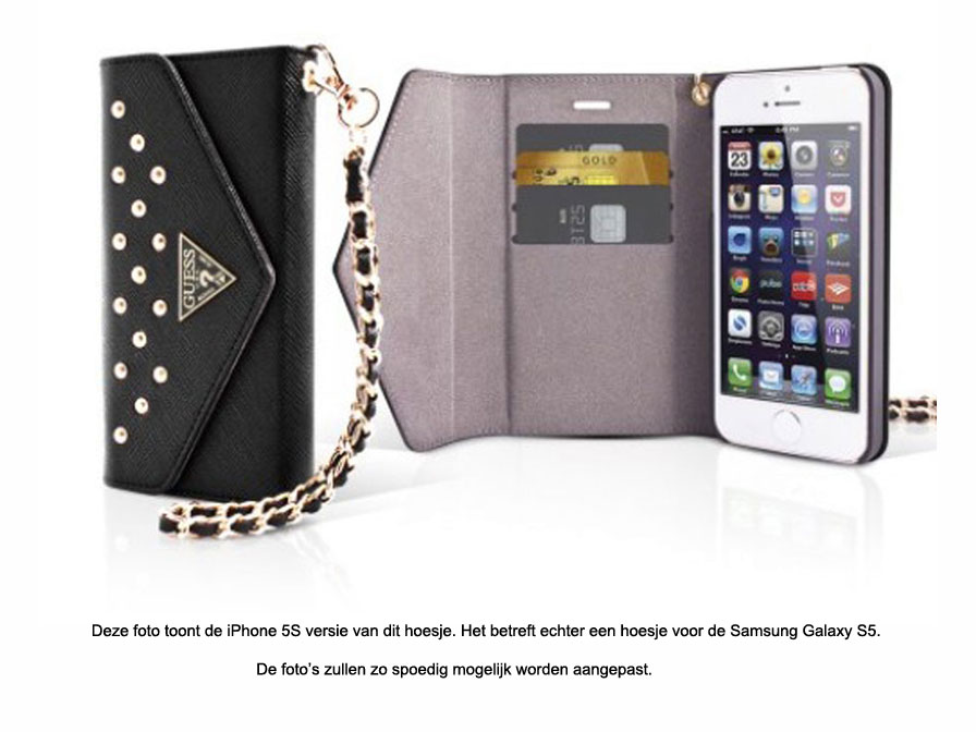 rechtdoor Helaas hemel Guess Studded Clutch Case - Wallet Case voor Samsung Galaxy S5