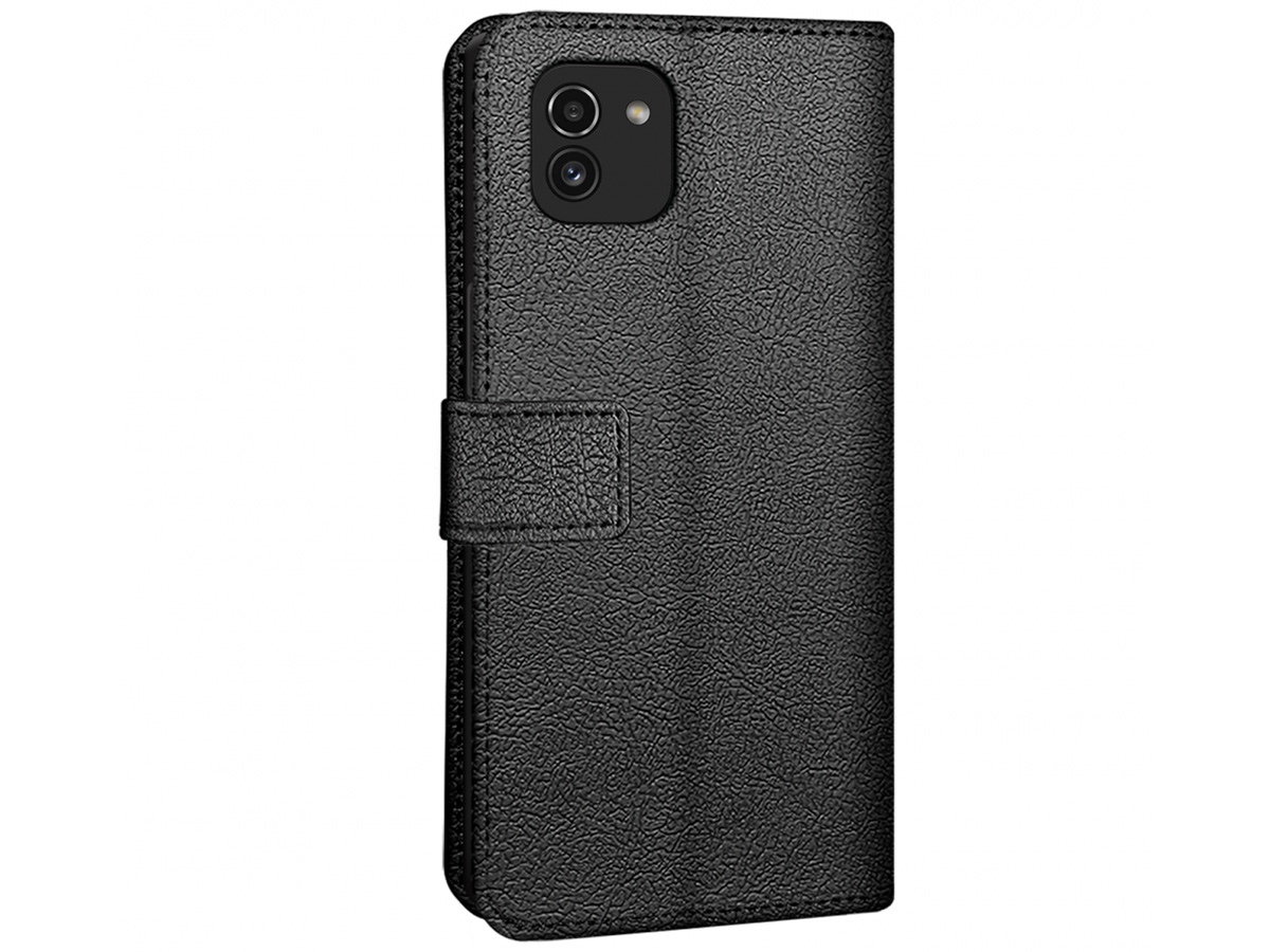 Just in Case Card Wallet Case Zwart - Samsung Galaxy A03 hoesje