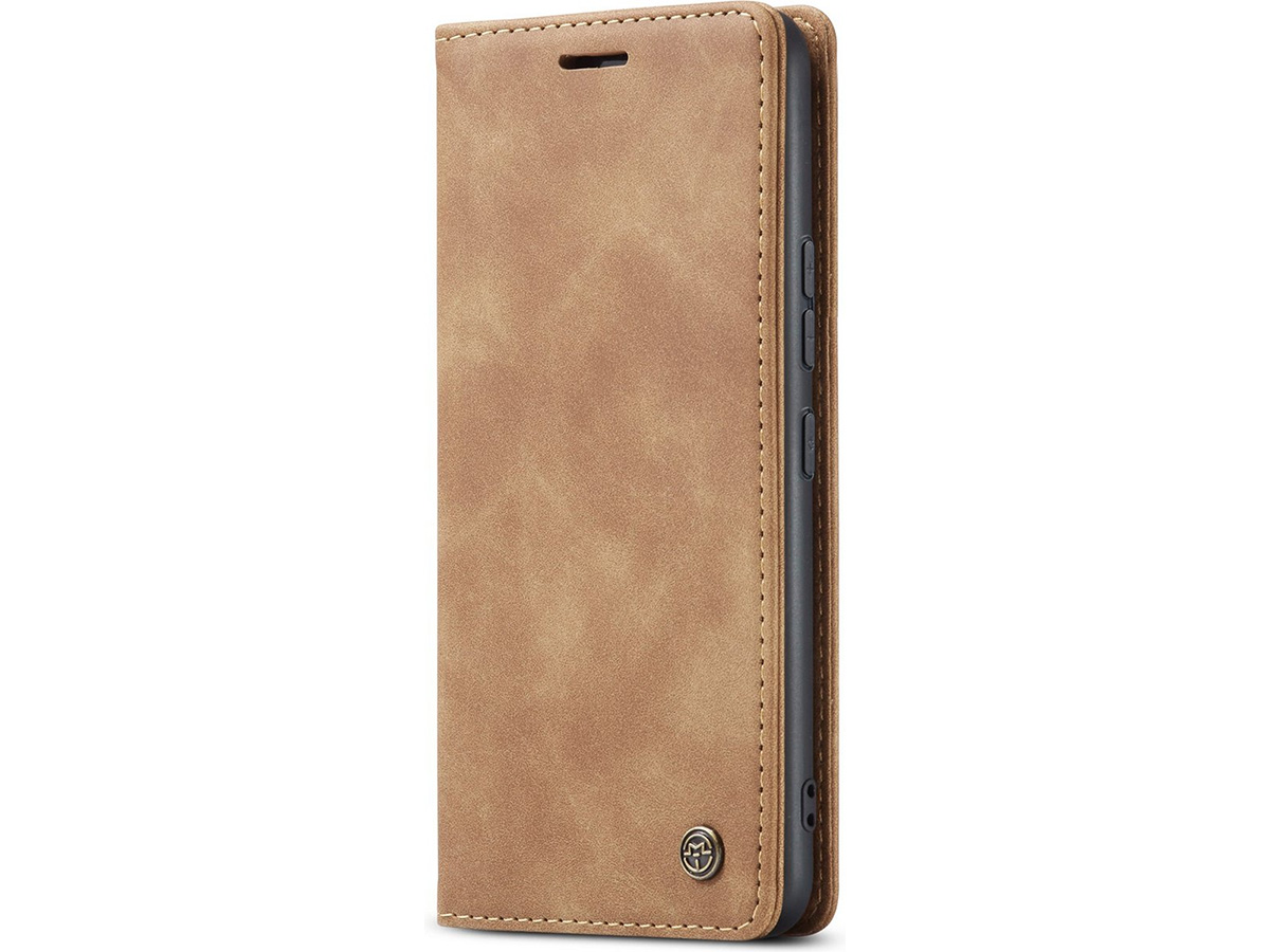 CaseMania Vintage Slim Bookcase Bruin - Samsung Galaxy A05s hoesje